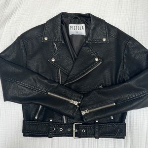 Pistola Vegan Leather Moto Jacket